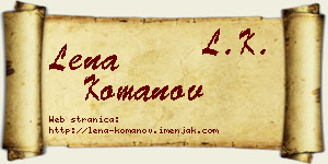 Lena Komanov vizit kartica